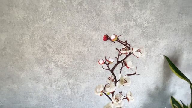 ветка сакуры одинарная (белая) смотреть онлайн