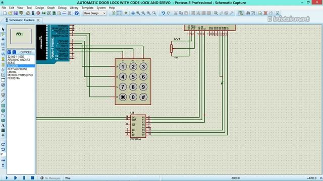 Password Based Door Lock Security System Using Arduino & Keypad with proteus simulation | part 2 смотреть онлайн