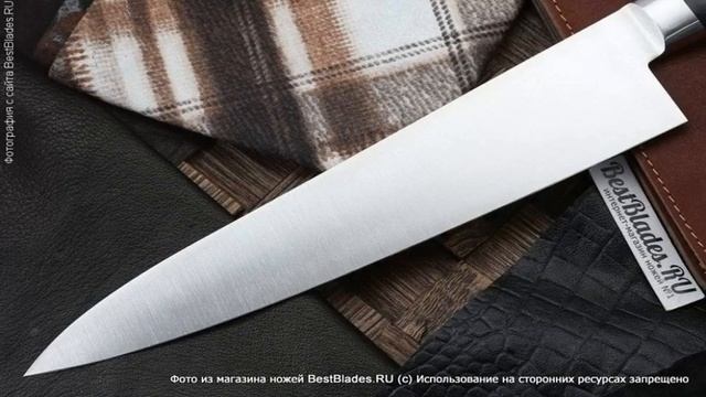 Японский кухонный нож Fujiwara Kitchen 210 мм FKM-09 смотреть онлайн