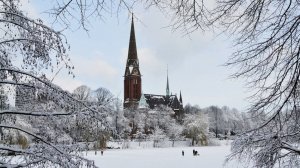 Гамбург, Германия - волшебный снежный день ❄️ Пешая экскурсия по городу в формате 4K
