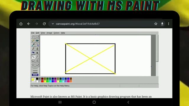 How to Draw the Jamaica Flag with MS Paint смотреть онлайн