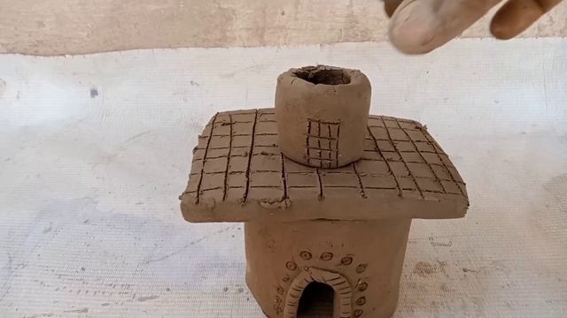 DIY How to make polymer clay miniature house, kitchen set,Bullock cart, Hand Pump,Tree | Village смотреть онлайн