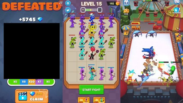 Merge Monster Rainbow Friends Vs Color Friends, Merge War, Max Level Gameplay смотреть онлайн