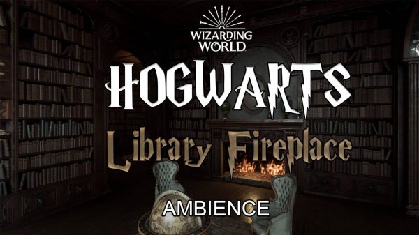 📜 Уютная атмосфера у камина в библиотеке Хогвартса 📜 | Атмосфера Гарри Поттера