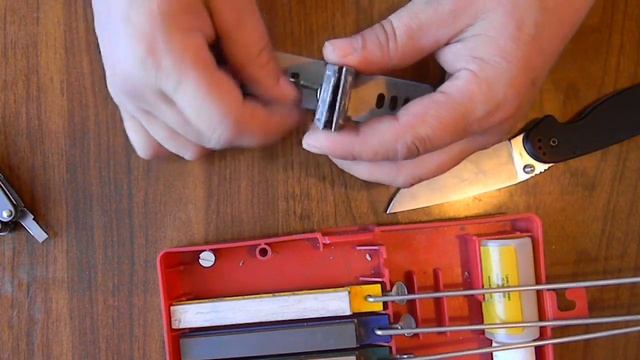 Как заточить нож на Lansky с прямыми спусками от обуха. смотреть онлайн