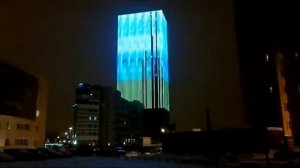 Leader Tower - тестовое включение медиа-фасада