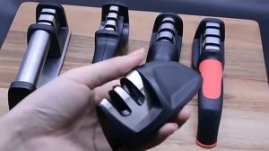 3 секционная точилка для ножей профессиональная, прочная, кухонная.