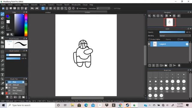 How to draw among us - basketball character смотреть онлайн
