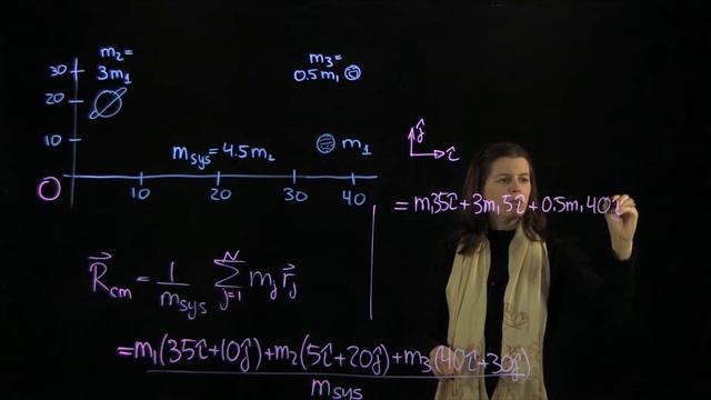 17.2 Worked Example - Center of Mass of 3 Objects смотреть онлайн