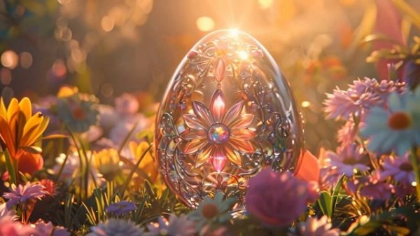 Aura Bloom - Glass Ornament A Radiant Display of Craftsmanship