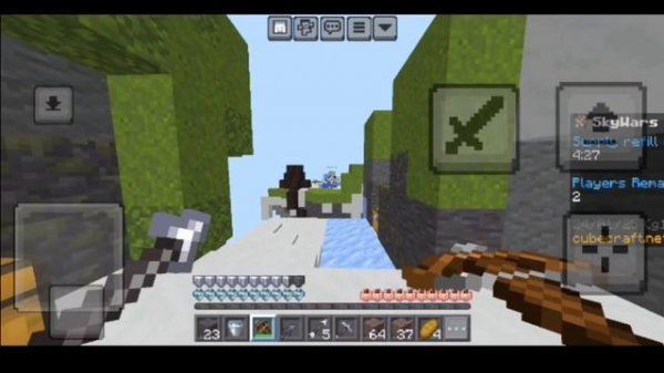 Cubecraft SkyWars Dual #1 New control Mobile | Minecraft Bedrock.