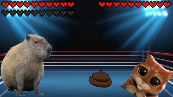 Giant Capybara vs 10 Cats! Meme battle