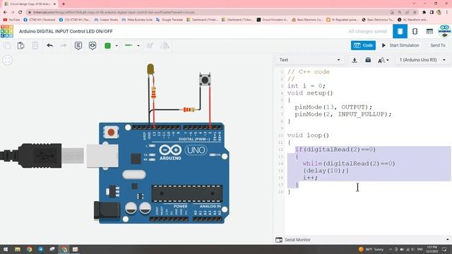 Push Button to Turn a LED ON and Stay ON Until Pressed Again to Turn OFF смотреть онлайн
