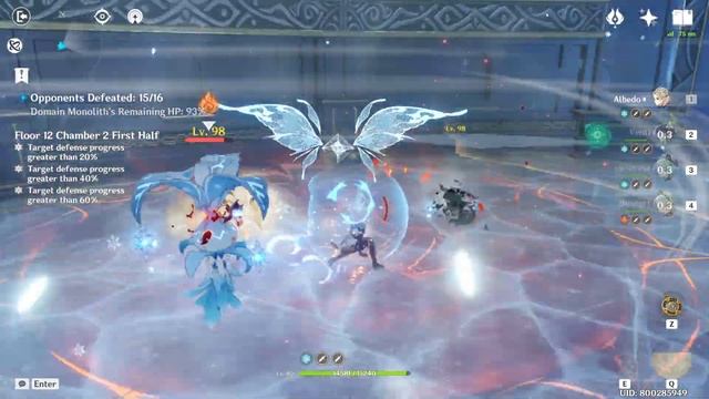 GENSHIN IMPACT // ALBEDO HARBINGER OF DAWN CHALLENGE (FLOOR 12) смотреть онлайн