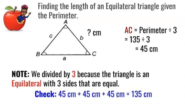LENGTH OF SIDE OF AN EQUILATERAL TRIANGLE GIVEN PERIMETER смотреть онлайн