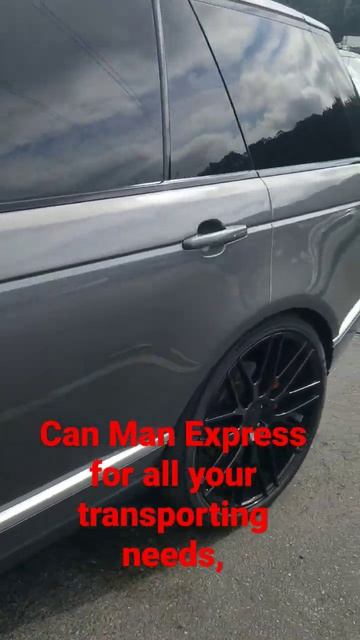 Can Man Express for all your transporting needs. #rangerover #black #rims #transporting смотреть онлайн
