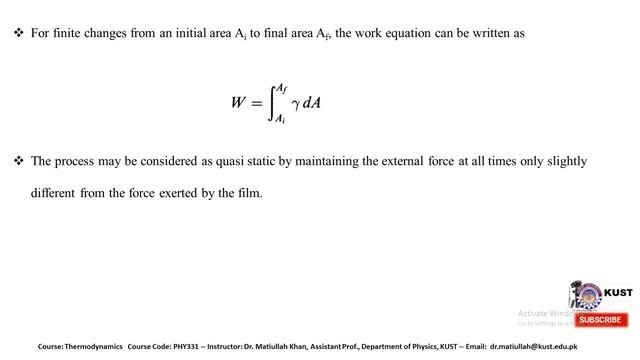 FACULTY241 PHY331 KUST20201 L15 P1 Hydrostatic work depends on path, work, length change смотреть онлайн