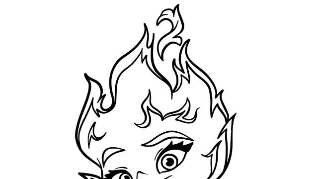 How to draw Ember Lumen, a clever fire woman - Elemental смотреть онлайн