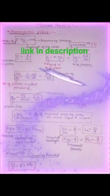 Formula sheet 📚📖 of photoelectric effect 😱😱 for #jee #shorts #viral #shortnotes link in description смотреть онлайн