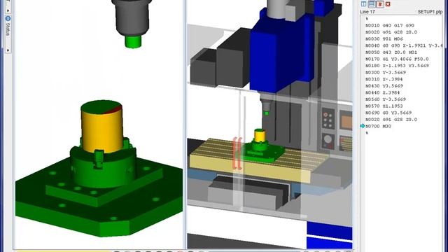 Siemens PLM NX CAM interface to VERICUT CNC simulation software смотреть онлайн