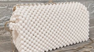 Сумочка из круглых бусин на фермуаре👛🤗 // ОБЗОР