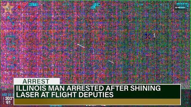 DEPUTIES ARREST ILLINOIS MAN FOR POINTING LASER DEVICE AT HELICOPTER смотреть онлайн