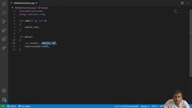 Inline Functions in C++ смотреть онлайн