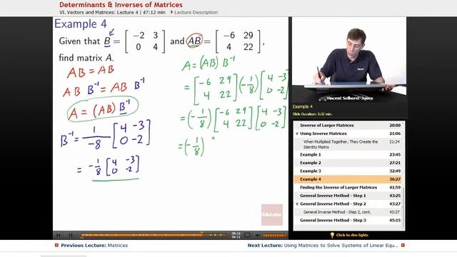 Find Matrix Using Inverse Matrices смотреть онлайн