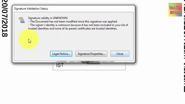 How to Validate Digital Signature In E Aadhaar PDF file in Bengali смотреть онлайн
