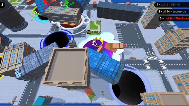 Hole.io Map Control: 100.00% - Big Hole WORLD RECORD #122 смотреть онлайн