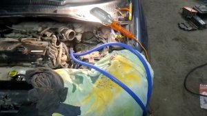 чудо техники в работе. аппарат для промывки системы охлаждения двигателя. радиатор 5