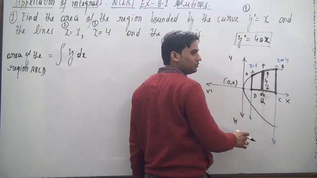 Find the area of the region bounded by the curve y^2 = x and the lines x = 1, x = 4 and the x-axis смотреть онлайн