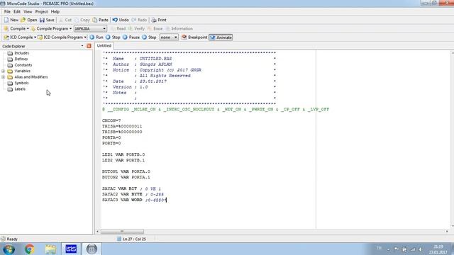 Ders 05 - Değişkenler ve Etiketler ( VAR BIT BYTE WORD GOTO HIGH LOW ) смотреть онлайн
