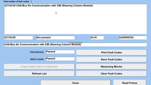Výpis Chyby EGR Ventil