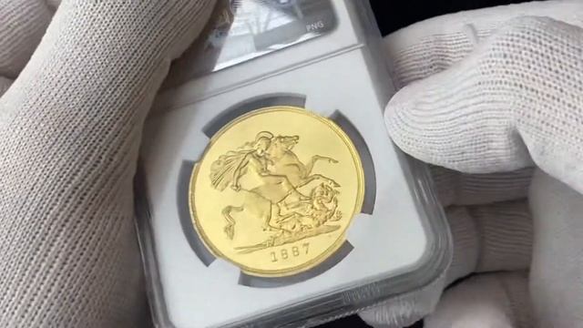 Lot 2034 Great Britain 5 Pounds 1887 смотреть онлайн