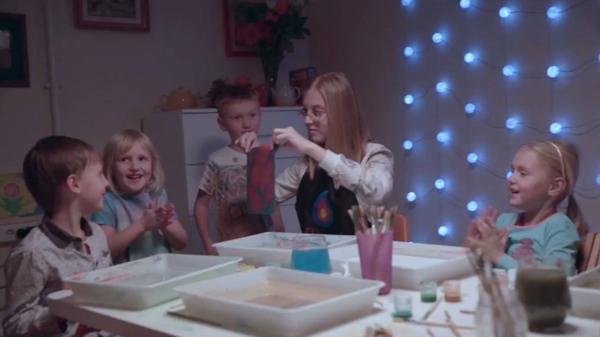 Эбру с детьми, рисование на воде смотреть онлайн