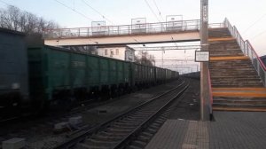 «Классный перестук колёс!» ВЛ80С-2171А/2162 с грузовым поездом следует по станции Кизитеринка