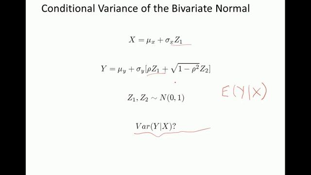 Bivariate Normal Distribution - Conditional Variance смотреть онлайн