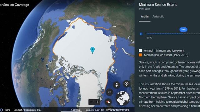 Polar Sea Ice coverage | #Melting_Ice | Minimum Sea Ice Extent | Part-1 Arctic #Global_warming смотреть онлайн