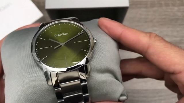 Calvin Klein City Green Dial Men's Watch K2G2G14L (Unboxing) @UnboxWatches смотреть онлайн