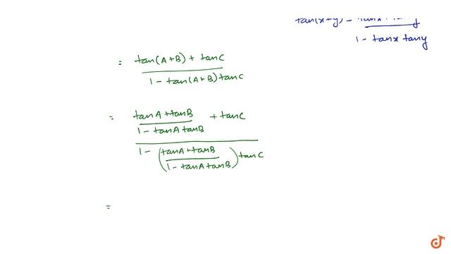 Prove that `tan(A+B+C)=(tanA+tanB+tanC-tanAtanBtanC)/(1-tanAtanB-tanBtanC-tanCtanA)` смотреть онлайн