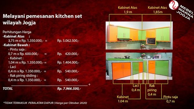 Kitchen Set Luas Motif Oranye - Hijau dan Harga Berapa Yaa.... смотреть онлайн