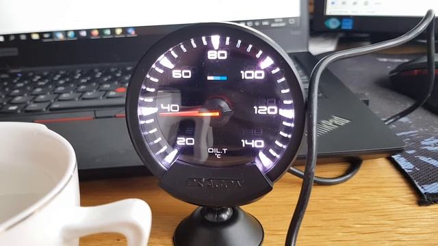 CNSPEED, 74mm Oil Temperature Gauge - Home test. смотреть онлайн