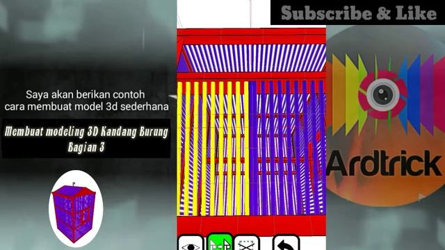 Qubism | Membuat kandang burung 3D - bagian 3 (android modeling 3D) смотреть онлайн