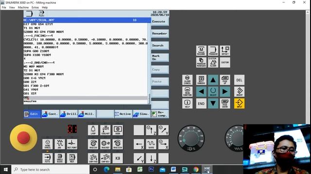 MEMBUAT RADIUS DAN CHAMFER DENGAN PROGRAM SINUMERIK 808D смотреть онлайн