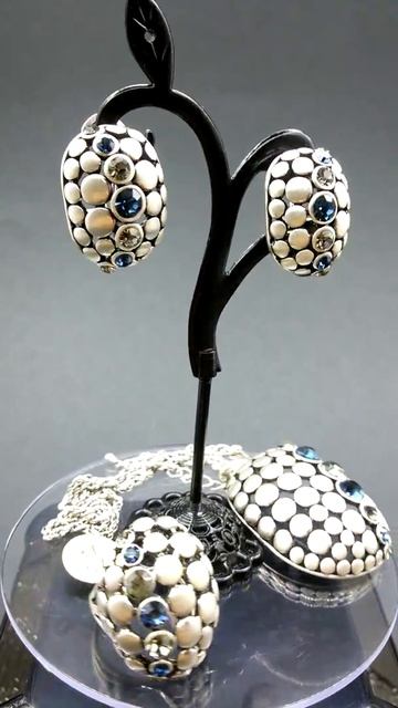 Подвеска, серьги и кольцо со Swarovski смотреть онлайн