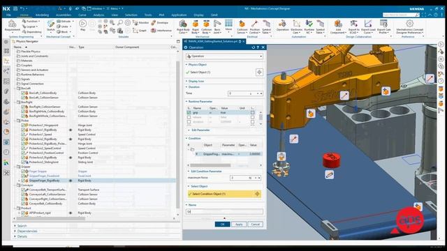 Siemens NX-MCD Gripper Pick n Place with Sequence Editor смотреть онлайн