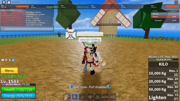 Kilo Fruit Showcase on Blox Fruits