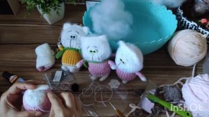 Оформляю маминых котиков/вяжу совушек