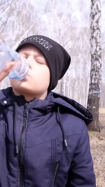 Добываем березовый сок #напитки #shorts смотреть онлайн